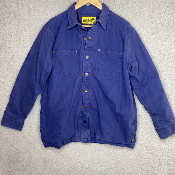 Brazos  LumberJack Work Force Chore Jacket Sz M Barn Coat Quilted Flannel Lining - Picture 1 of 16